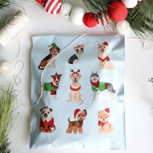 Festive Dog 10x13 Poly mailers  20pk